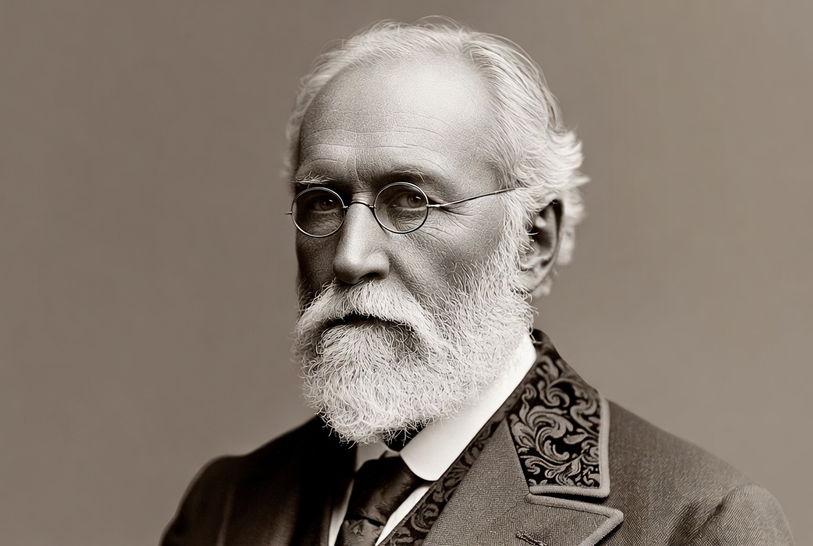 Elderly man with white beard and glasses Elderly man with white beard and glasses