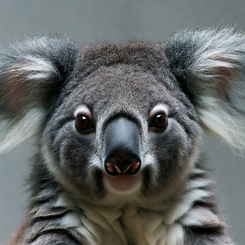 Close-up koala bear face Close-up koala bear face