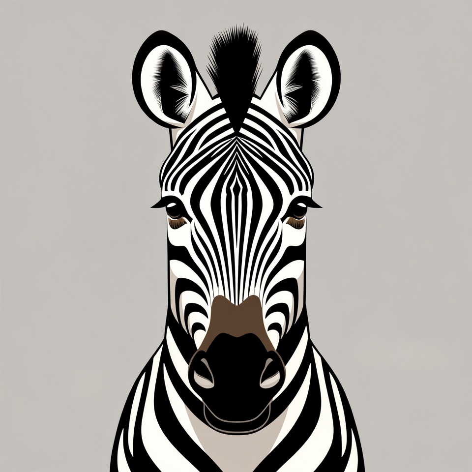 Zebra illustration on gray background Zebra illustration on gray background