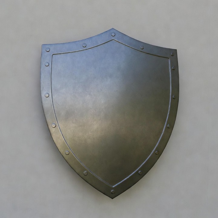 Medieval Metal Shield Isolated Medieval Metal Shield Isolated