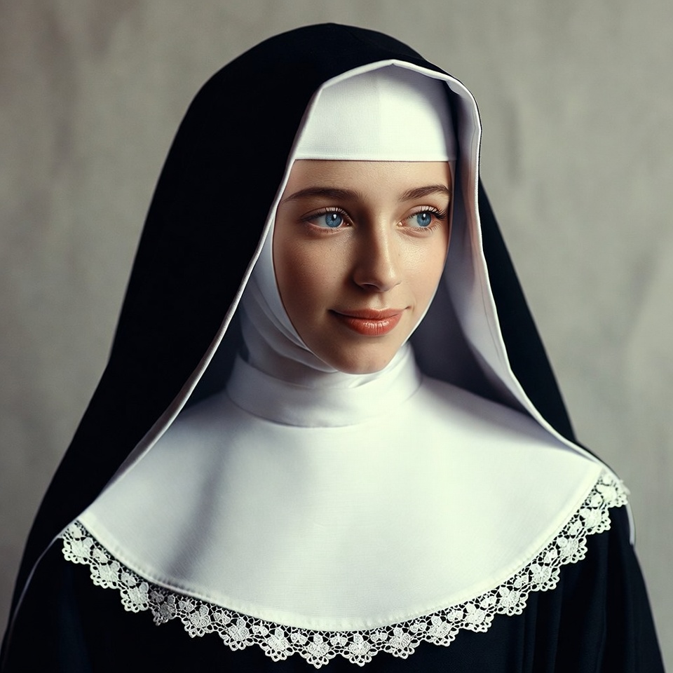 Young woman in nun habit Young woman in nun habit