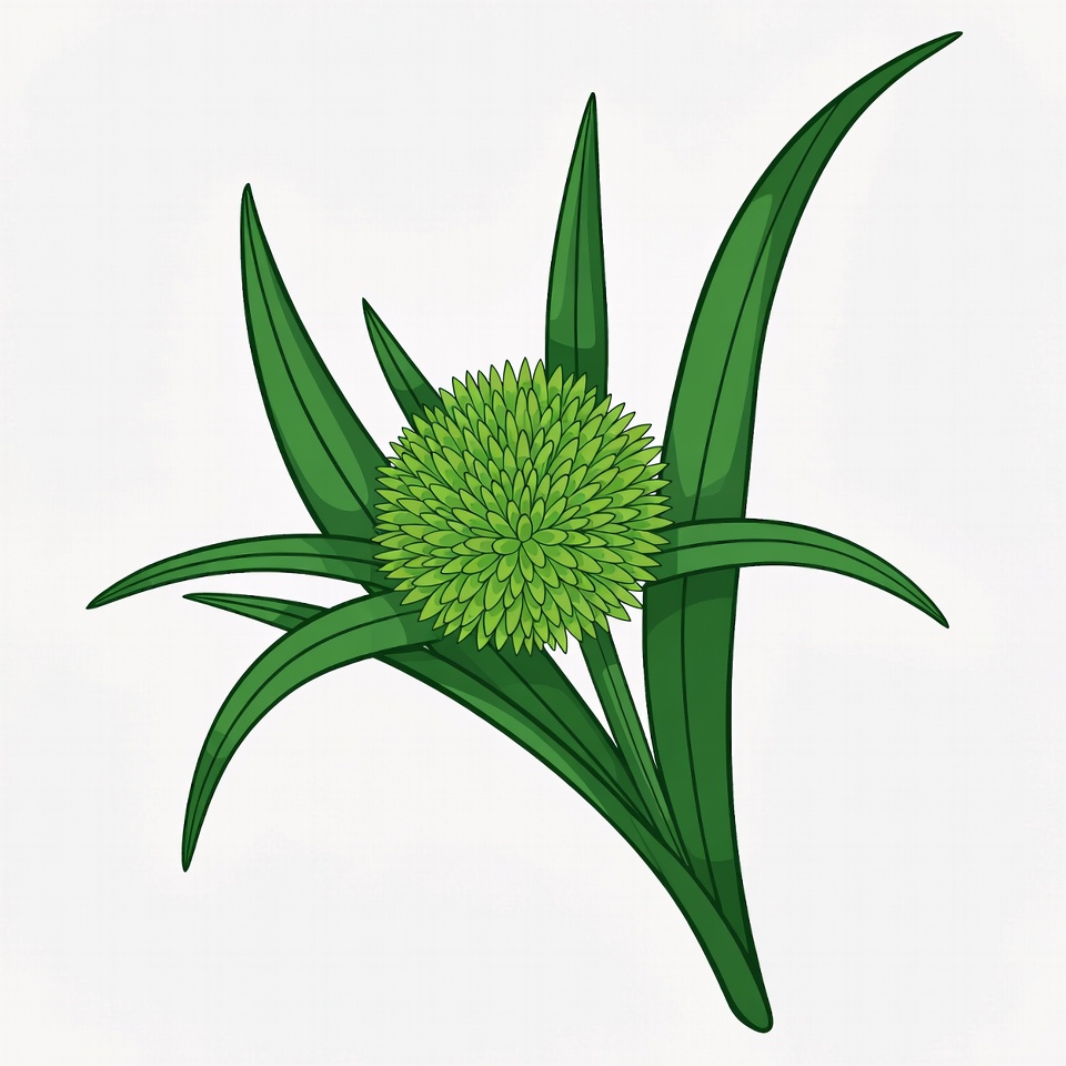 Green foxtail grass illustration Green foxtail grass illustration