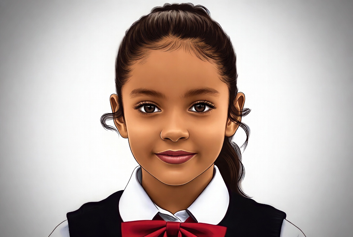 Indian girl in school uniform Indian girl in school uniform