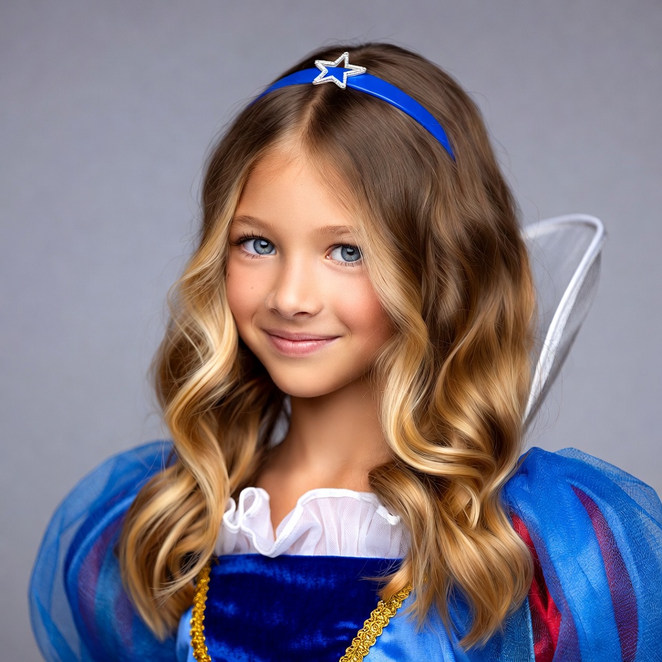 Girl in blue fairy costume Girl in blue fairy costume