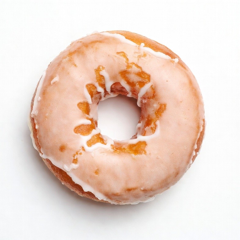 Glazed Donut on White Background Glazed Donut on White Background