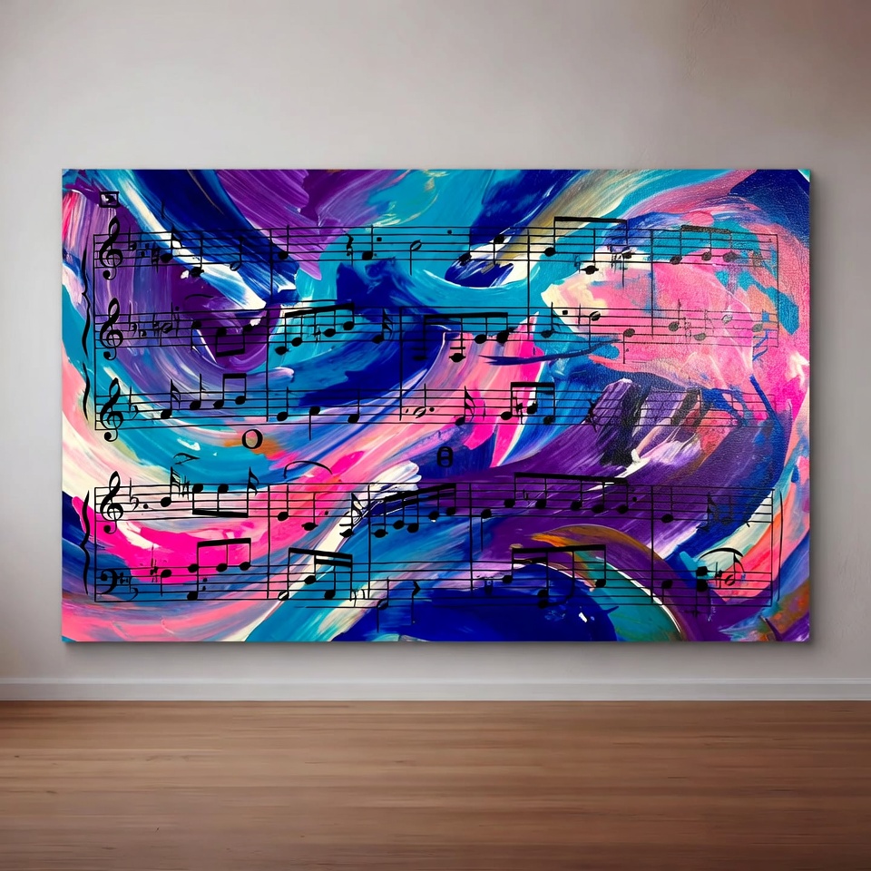 Abstract Music Notes Painting Abstract Music Notes Painting
