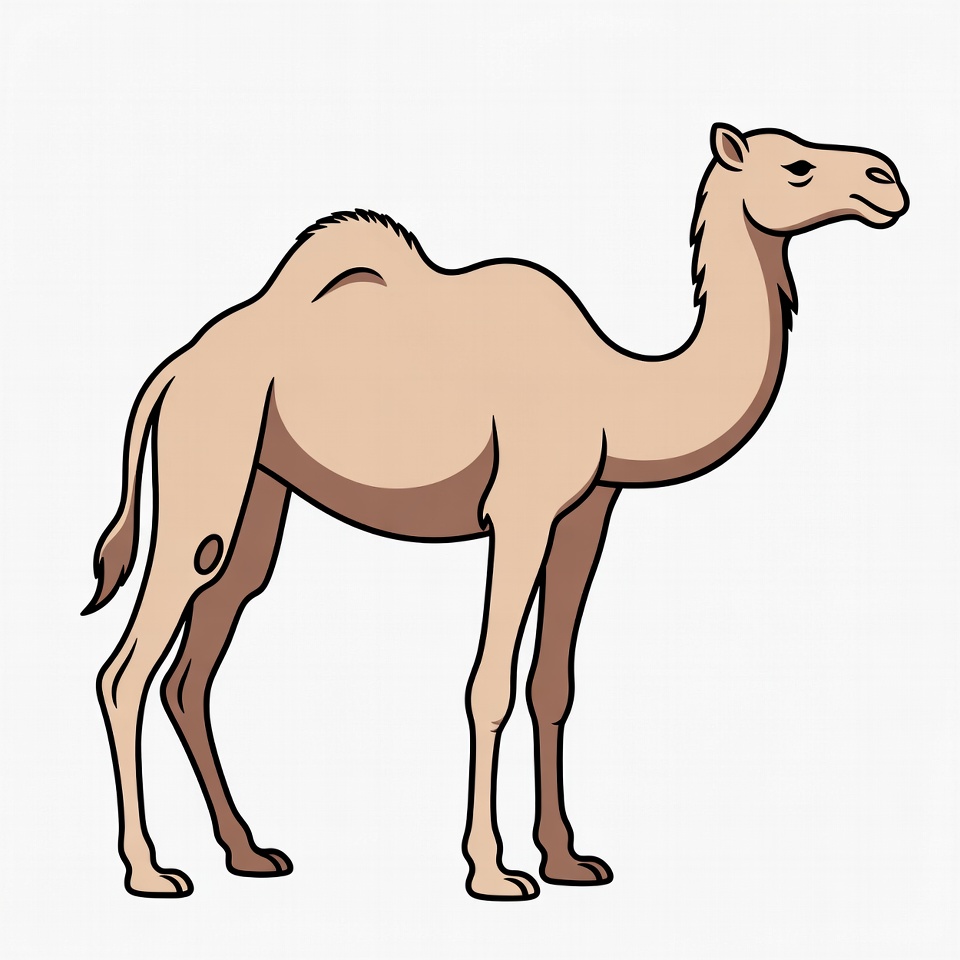 Cartoon camel illustration Cartoon camel illustration