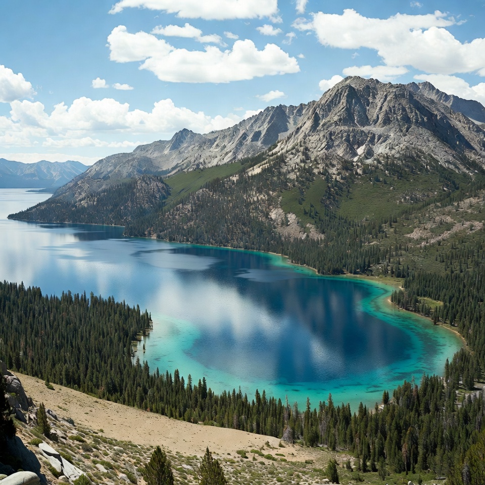 Lake Tahoe Aerial Mountain View Lake Tahoe Aerial Mountain View
