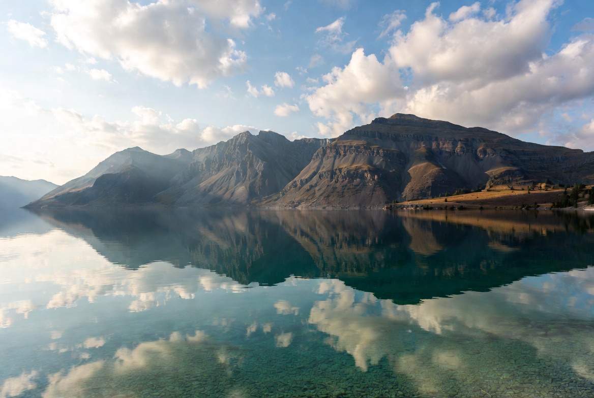 Mountain Range Reflecting in Lake Mountain Range Reflecting in Lake