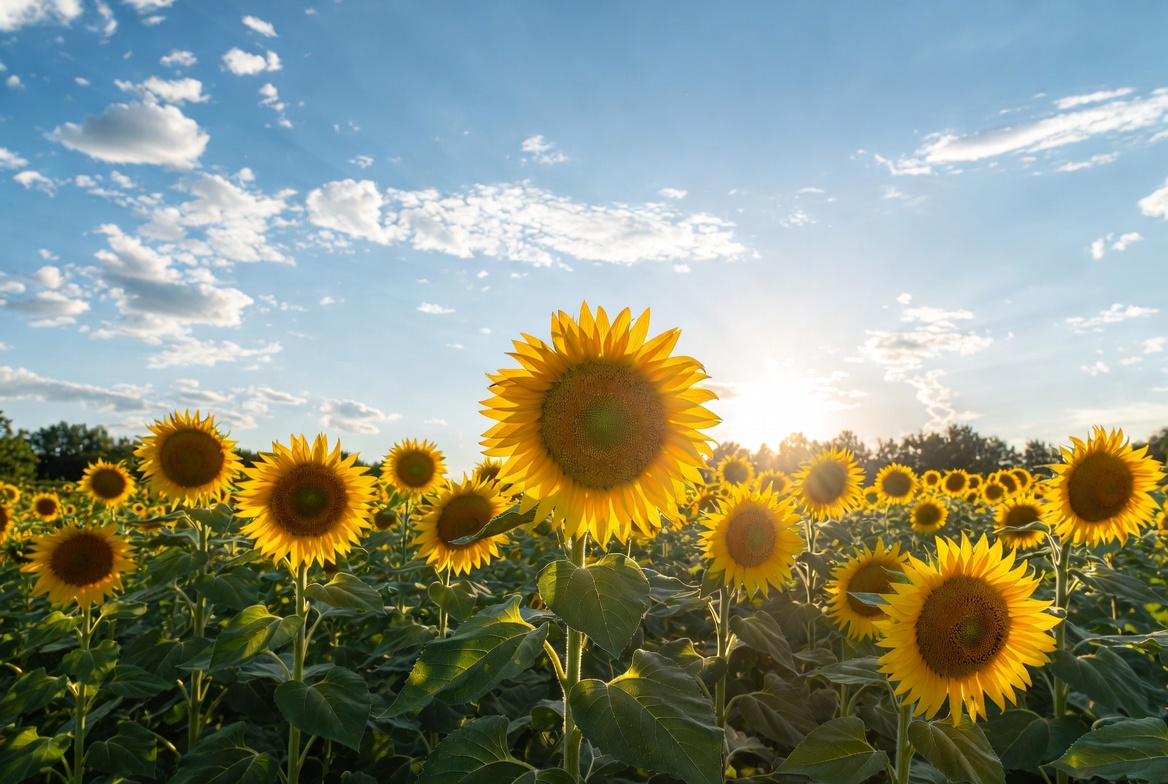 Sunflower Field at Sunset Sunflower Field at Sunset