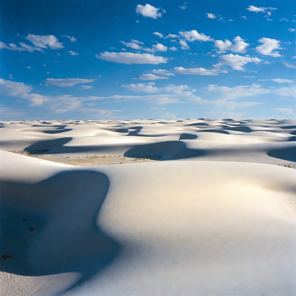 White Sand Dunes Under Blue Sky White Sand Dunes Under Blue Sky