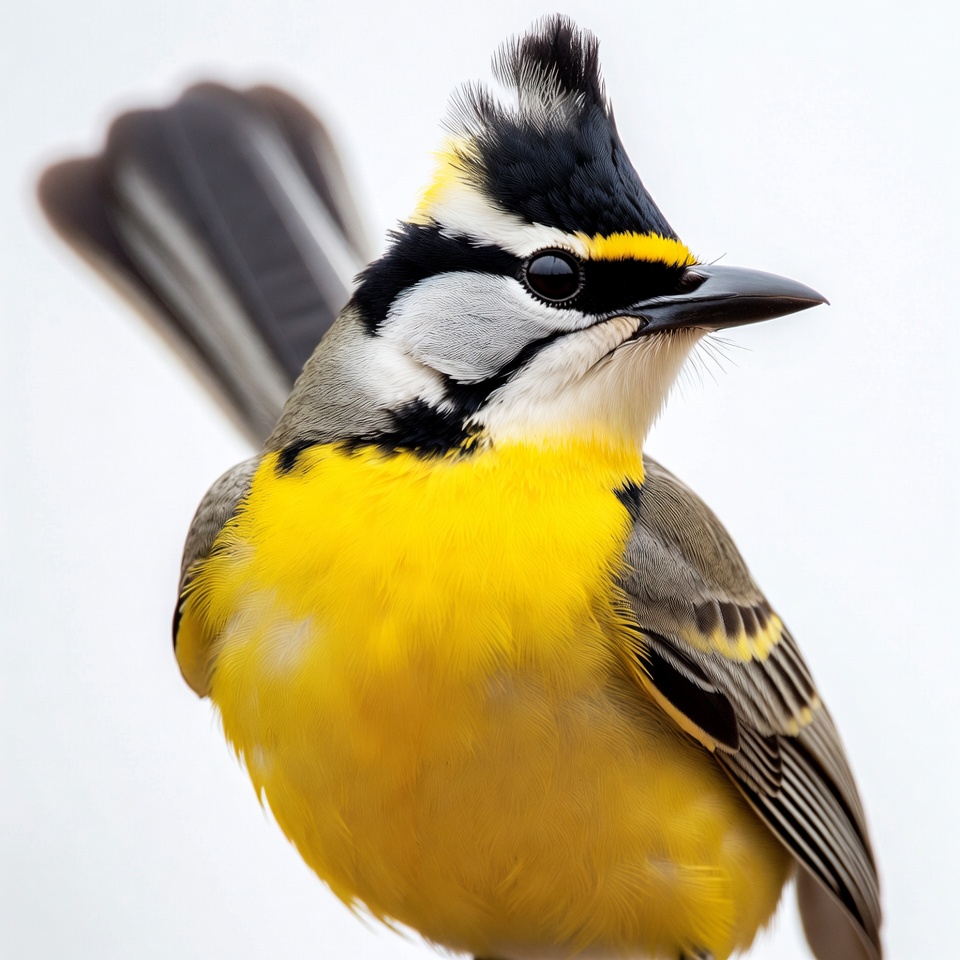 Crested Yellow-breasted Bird Crested Yellow-breasted Bird