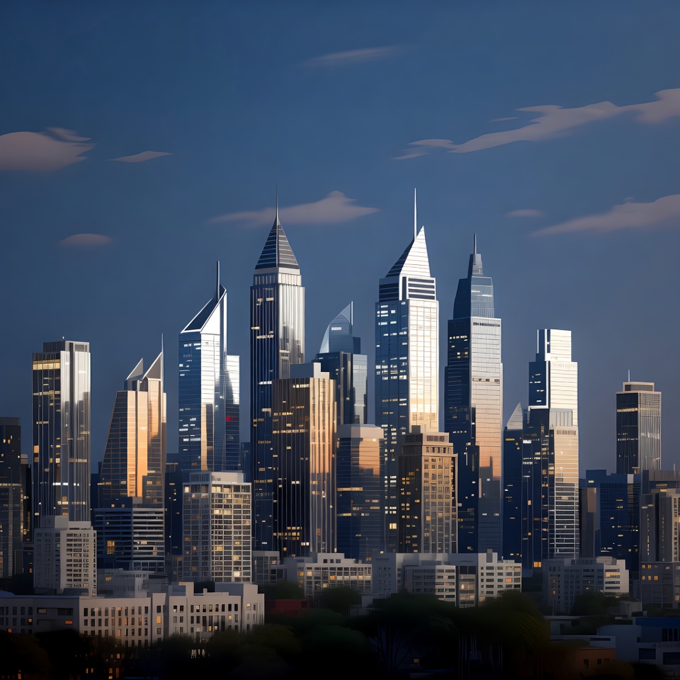 Philadelphia skyline at sunset Philadelphia skyline at sunset