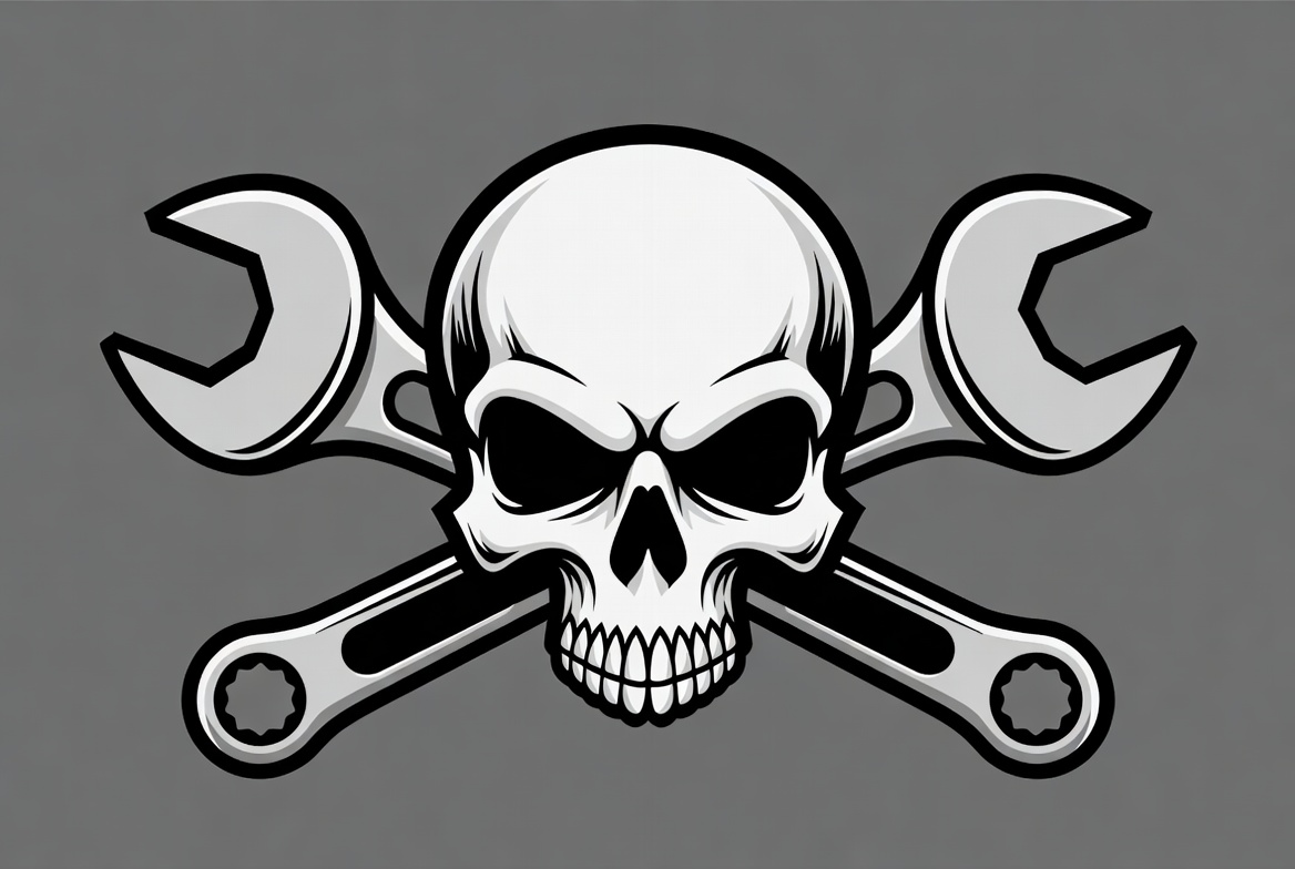 Skull with Crossed Wrenches Skull with Crossed Wrenches
