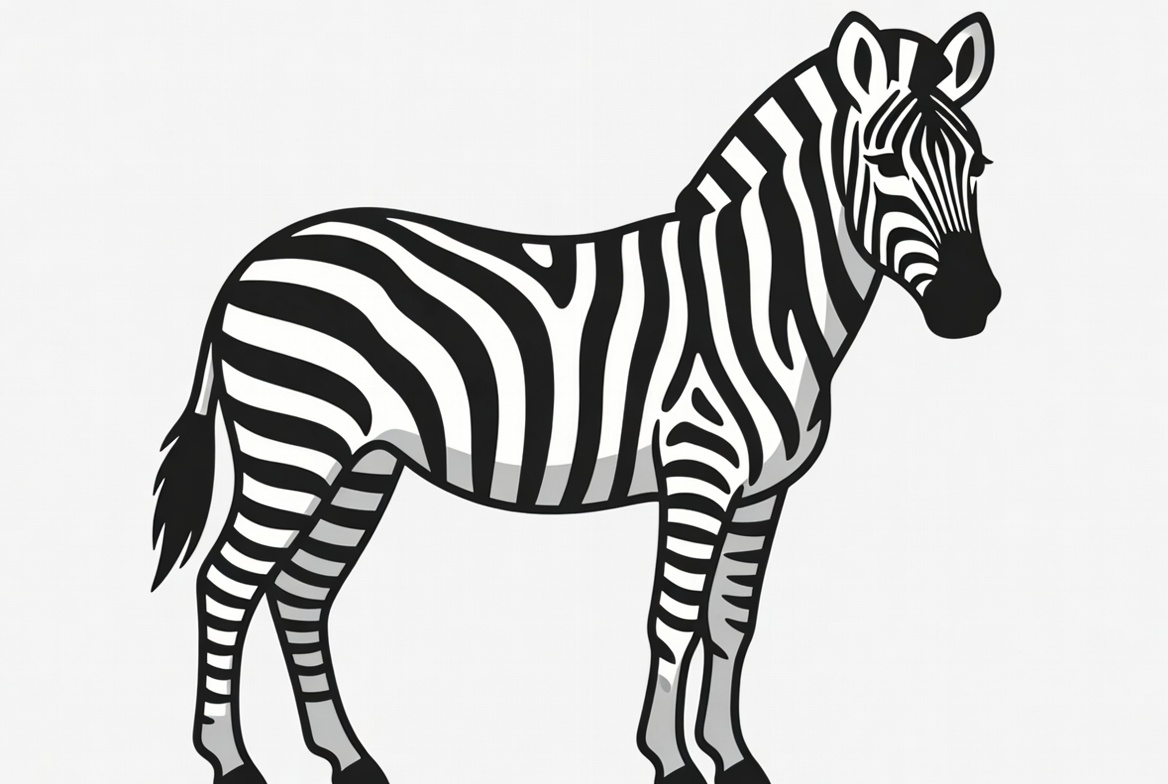 Black and white zebra illustration Black and white zebra illustration