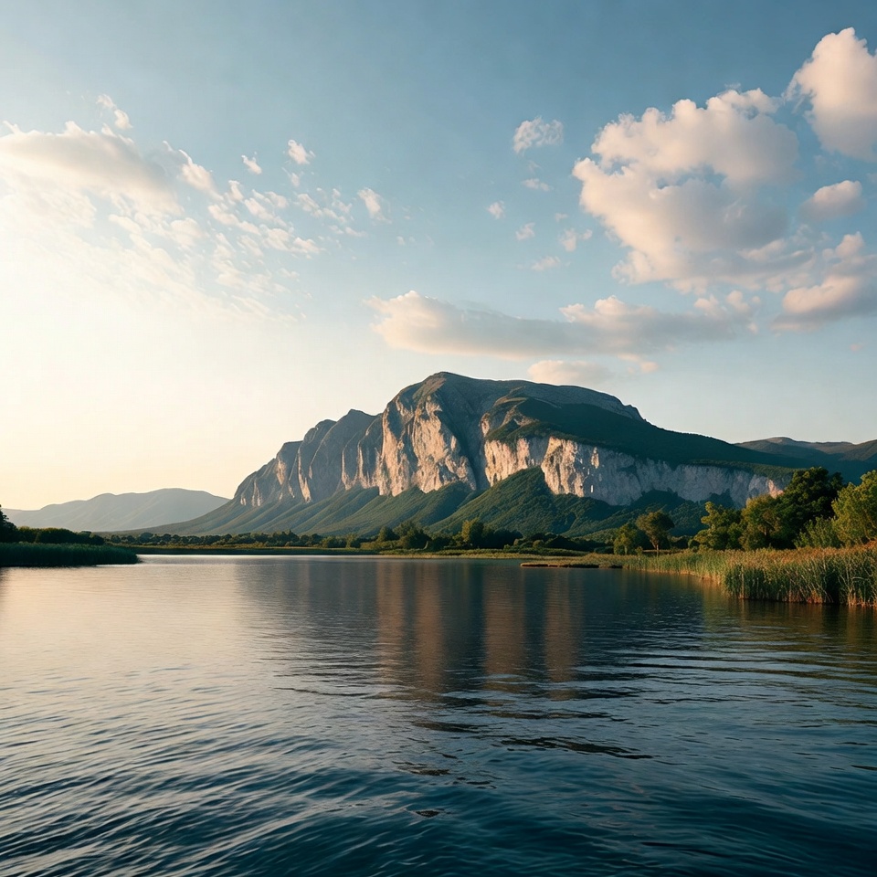 Majestic Mountains Reflecting in Calm Lake Majestic Mountains Reflecting in Calm Lake