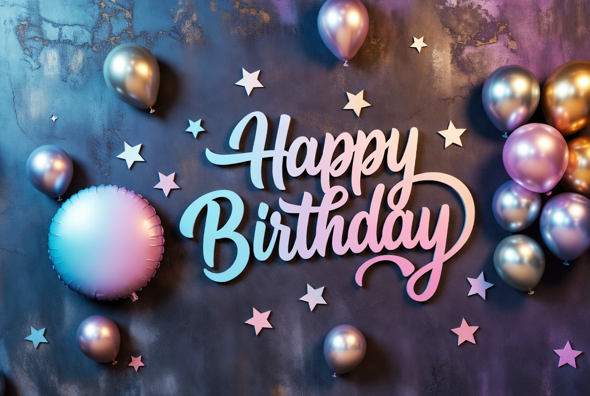 Happy Birthday Balloons Illustration Happy Birthday Balloons Illustration