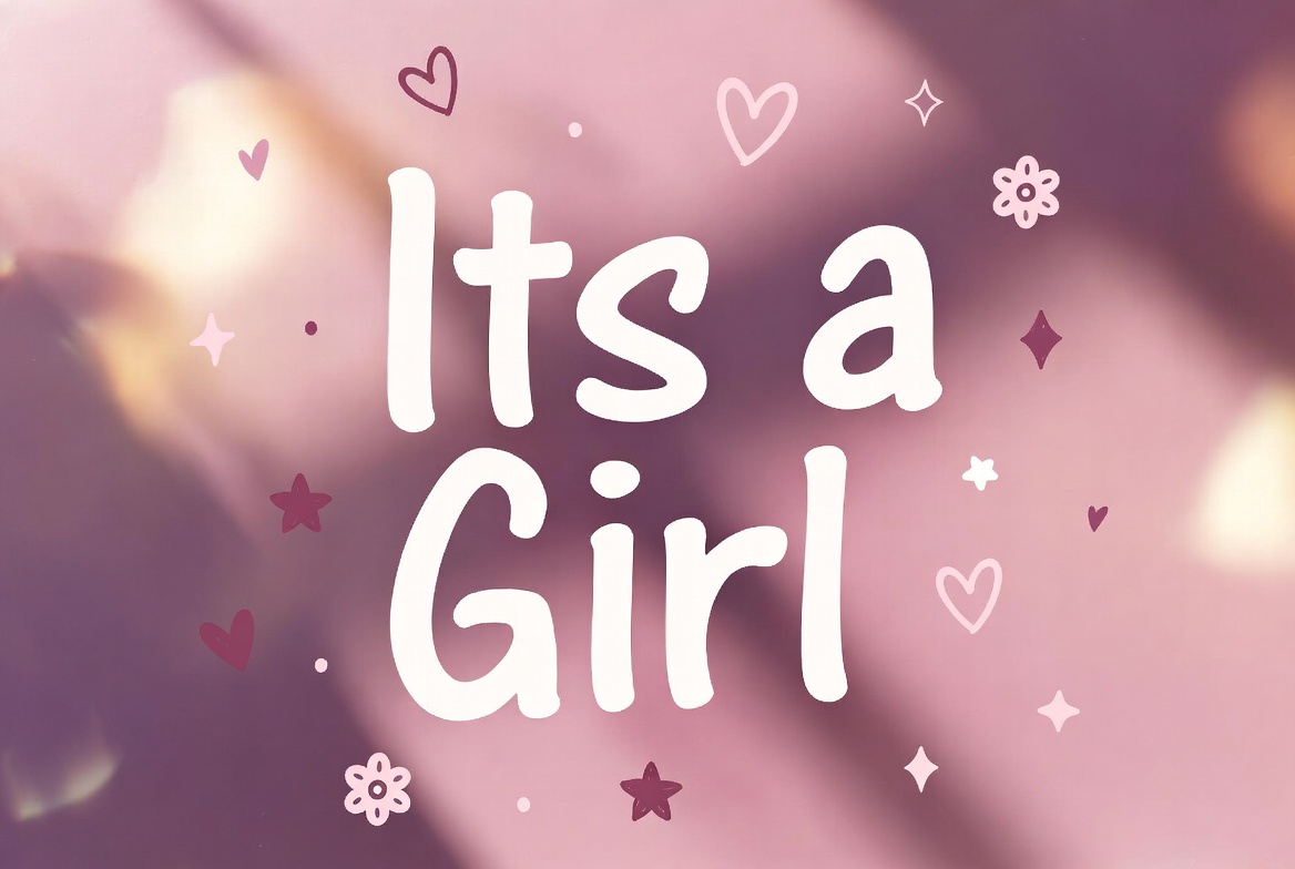 It's a Girl Announcement Graphic It's a Girl Announcement Graphic