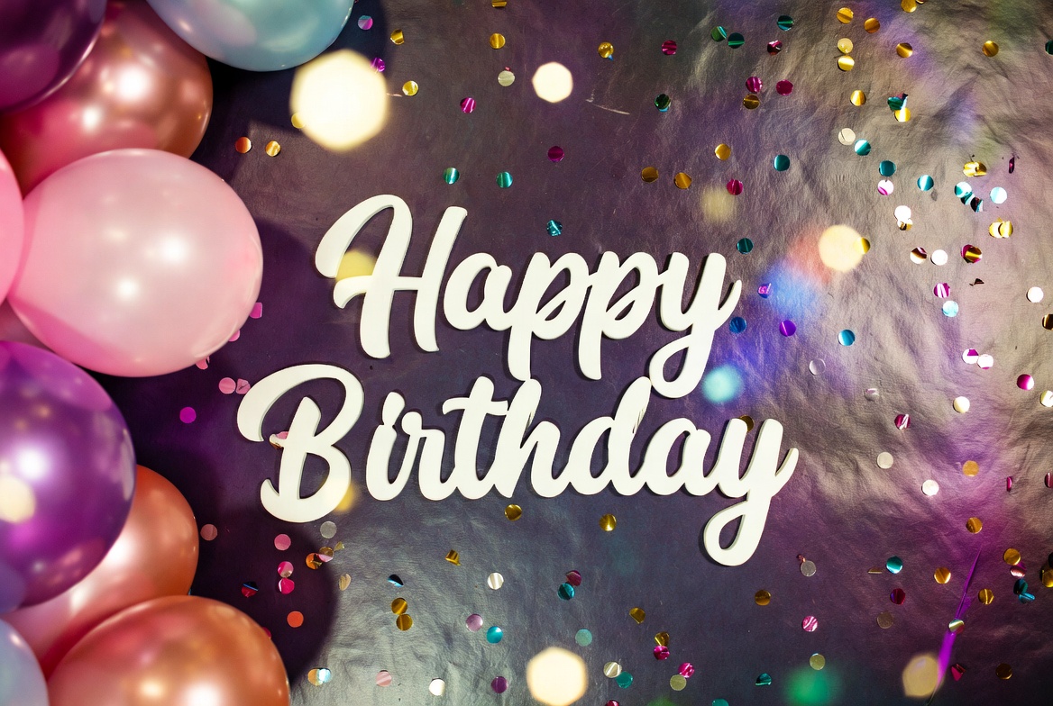 Happy Birthday Balloons and Confetti Happy Birthday Balloons and Confetti