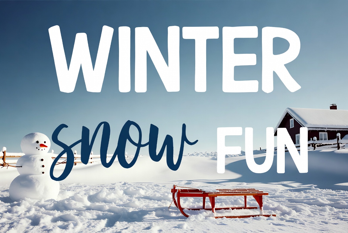 Winter Snow Fun with Snowman Winter Snow Fun with Snowman