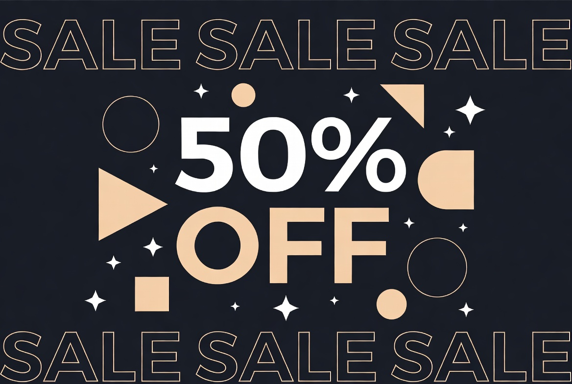 50% Off Sale Graphic 50% Off Sale Graphic