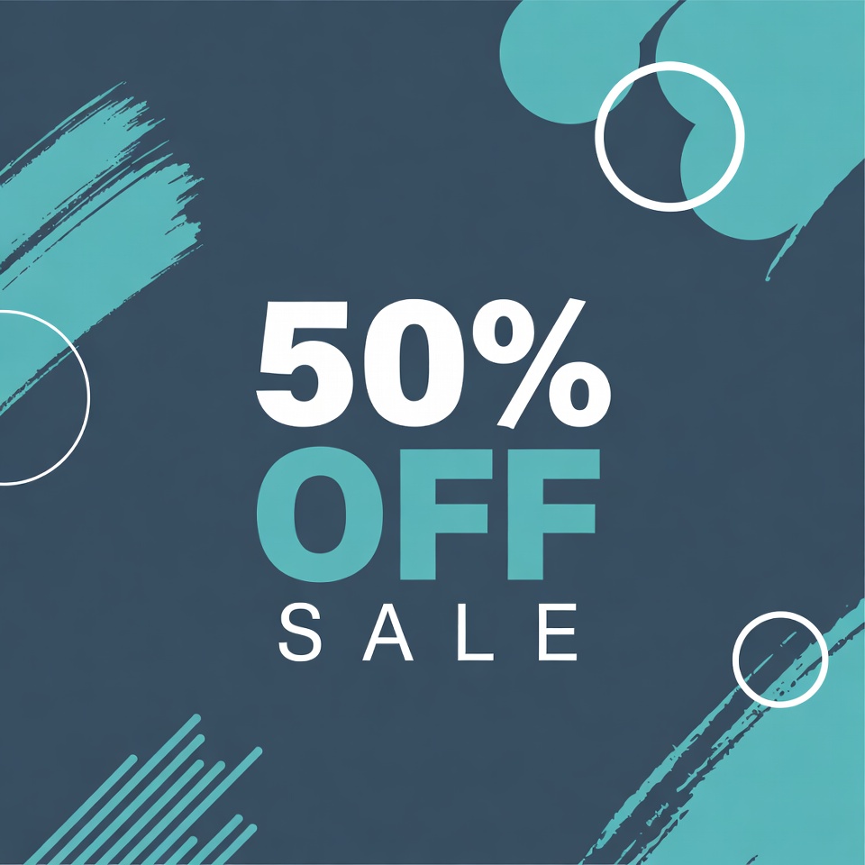 50% Off Sale Graphic 50% Off Sale Graphic