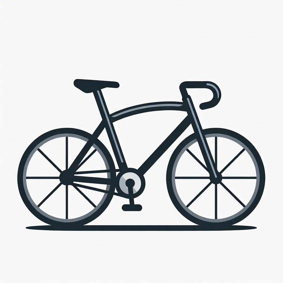 Black track bicycle illustration Black track bicycle illustration
