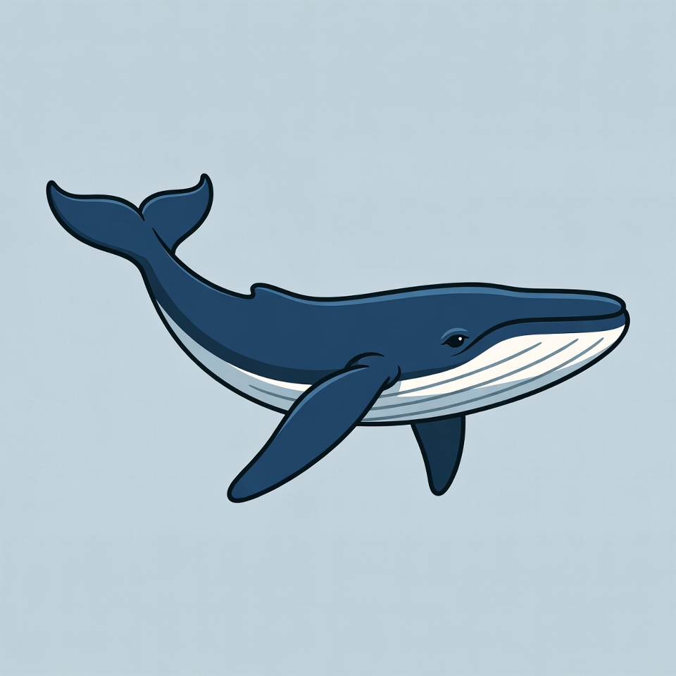 Blue whale illustration Blue whale illustration