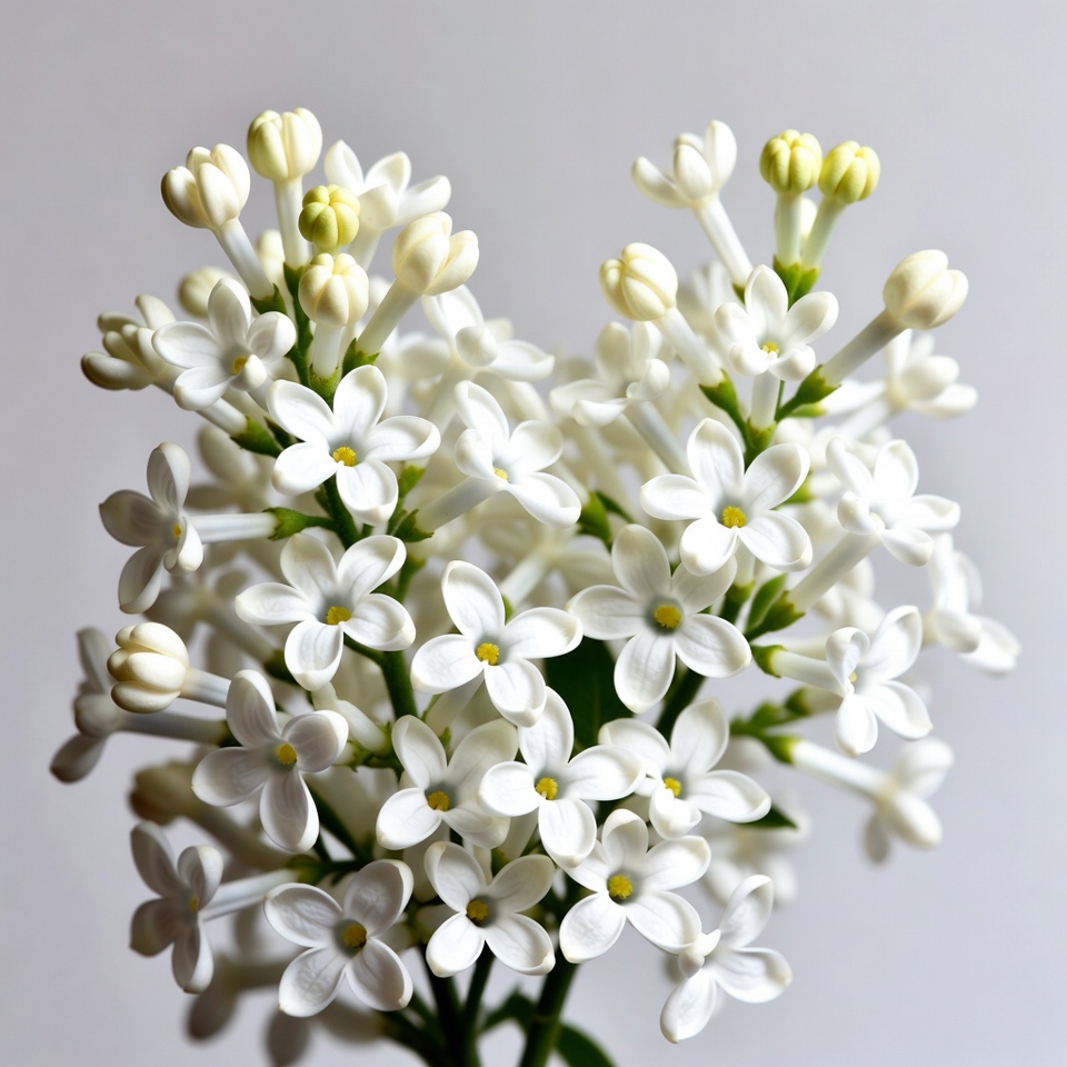 White Lilac Flower Cluster White Lilac Flower Cluster