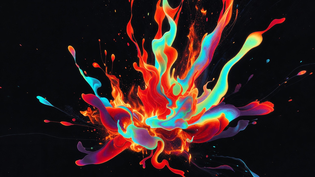 Vibrant Colorful Fire Splash Vibrant Colorful Fire Splash