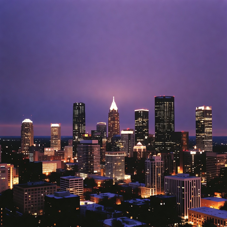 Atlanta skyline at night Atlanta skyline at night