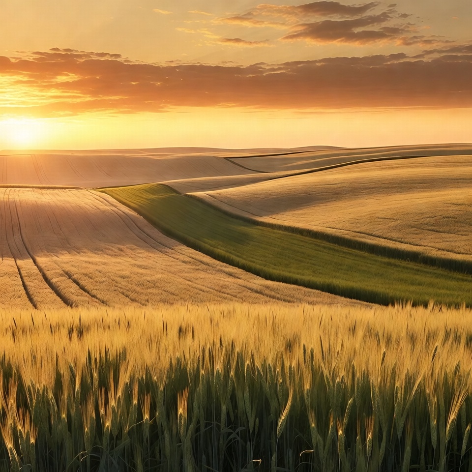 Golden Wheat Fields at Sunset Golden Wheat Fields at Sunset