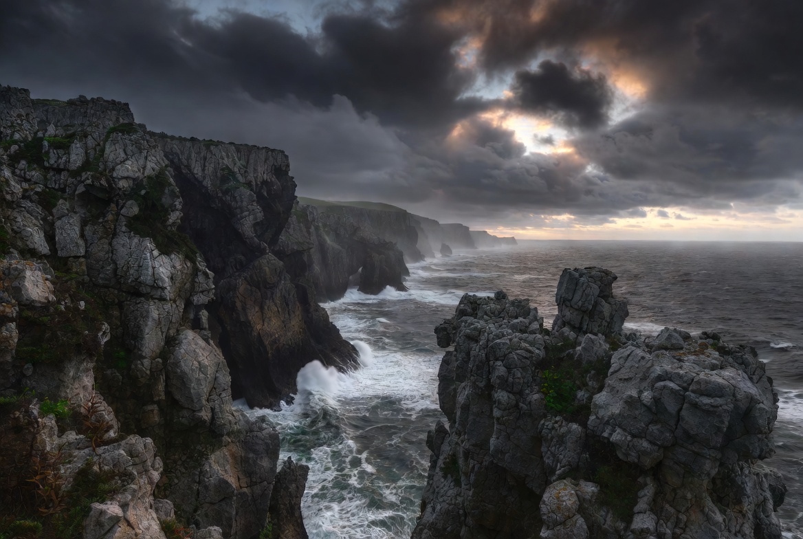 Dramatic Stormy Sea Cliffs Dramatic Stormy Sea Cliffs