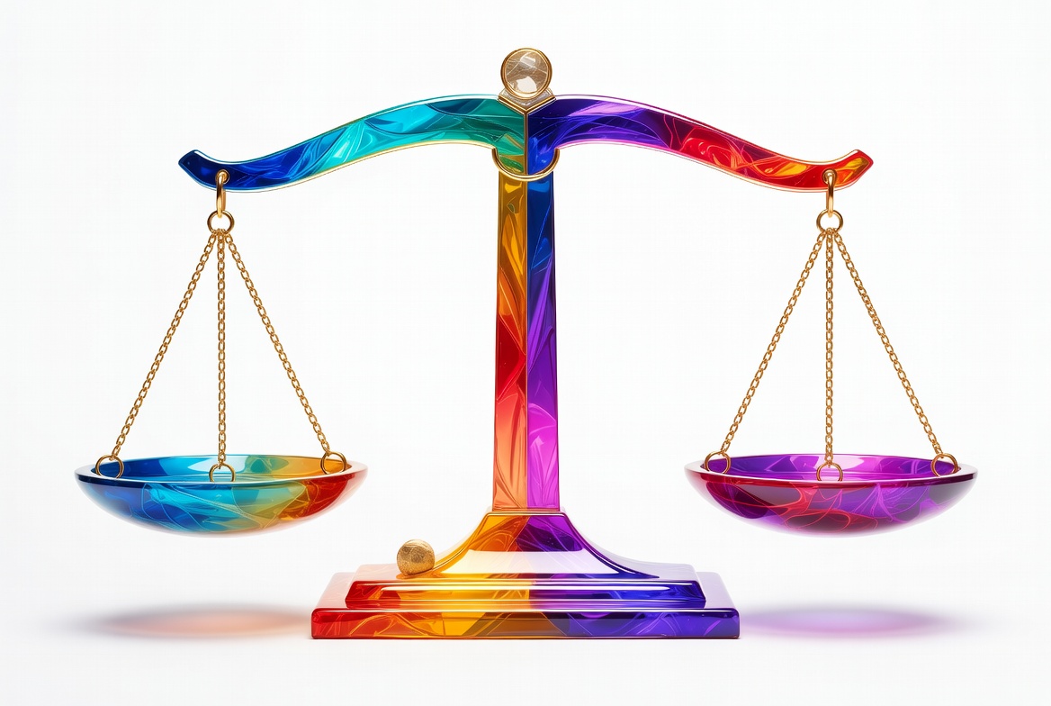Rainbow Colored Scales of Justice Rainbow Colored Scales of Justice