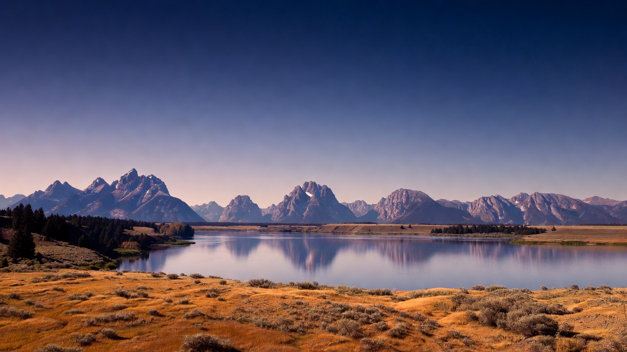 Grand Teton Mountains Reflecting in Lake Grand Teton Mountains Reflecting in Lake