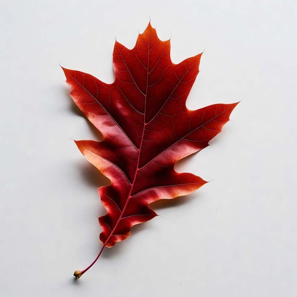 Red Maple Leaf on White Background Red Maple Leaf on White Background