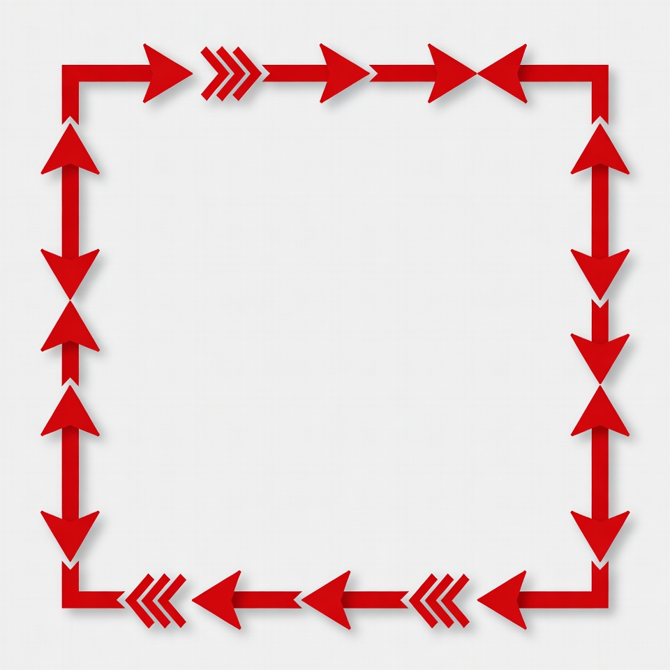 Red Arrow Border Frame Red Arrow Border Frame