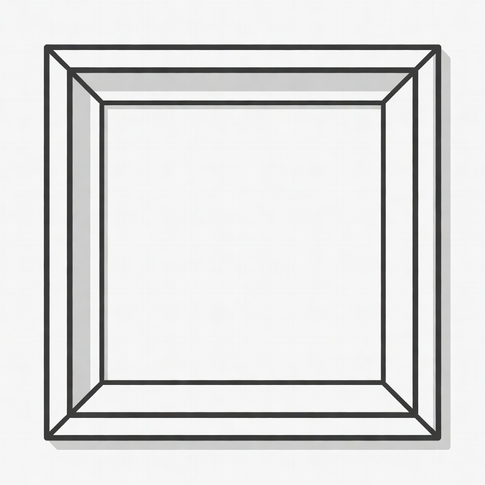 Empty 3D Frame Outline Empty 3D Frame Outline