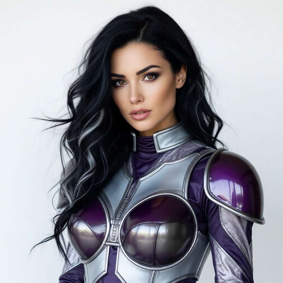 Woman in purple sci-fi armor Woman in purple sci-fi armor