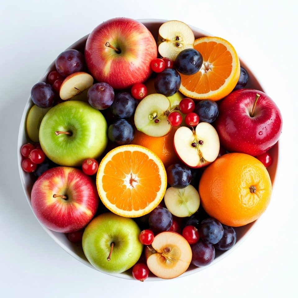 Colorful Fruit Bowl Overflowing Colorful Fruit Bowl Overflowing