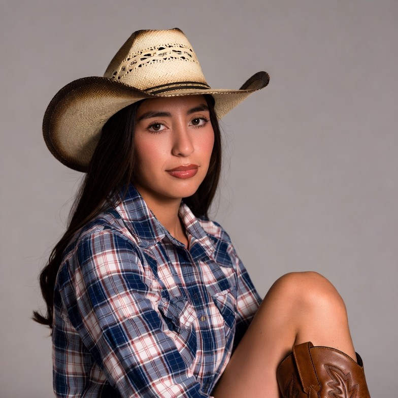Latina woman in cowboy hat Latina woman in cowboy hat