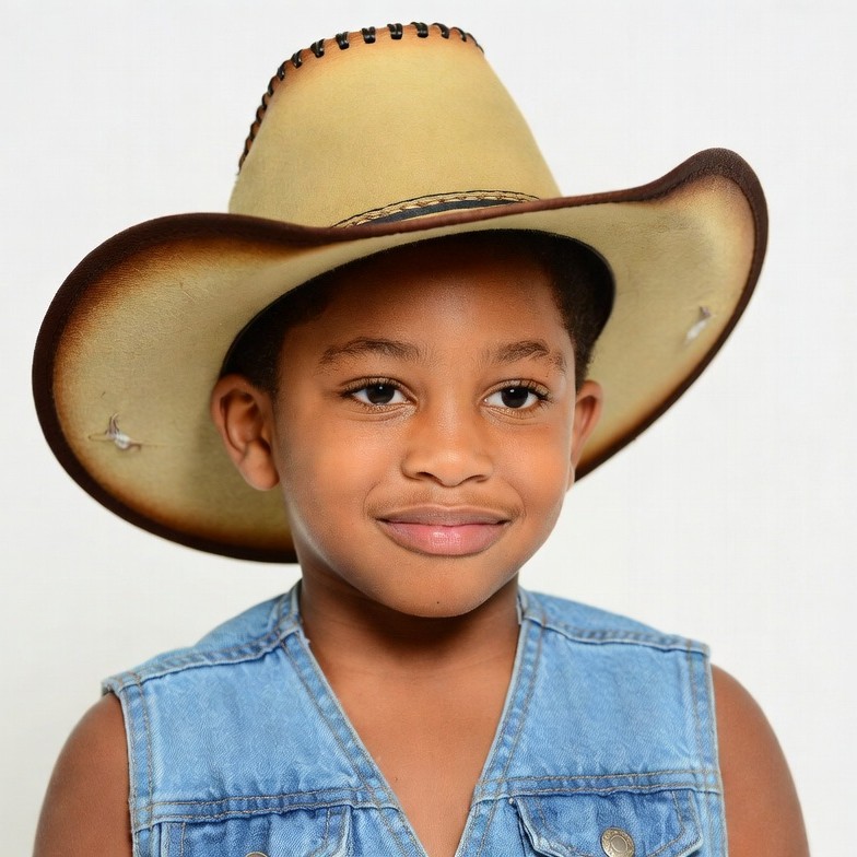 African-American boy in cowboy hat African-American boy in cowboy hat