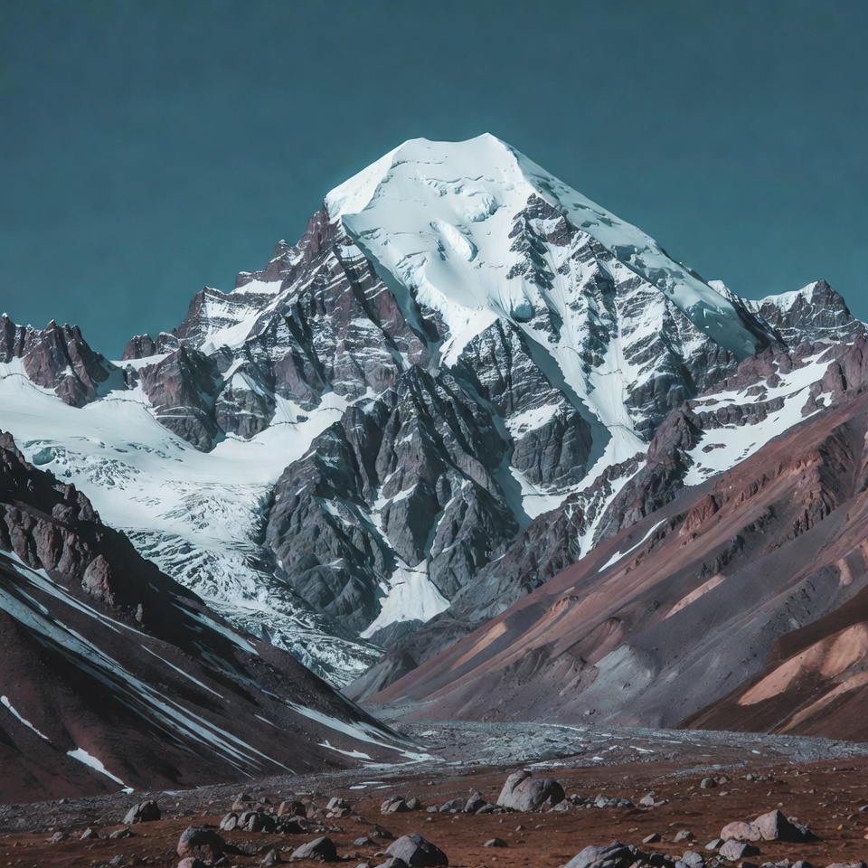 Snow-Capped Mountain Peak Landscape Snow-Capped Mountain Peak Landscape