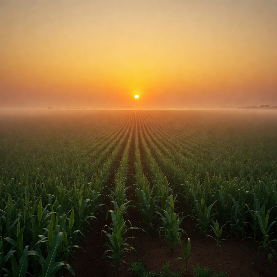 Sunrise over Corn Field Sunrise over Corn Field