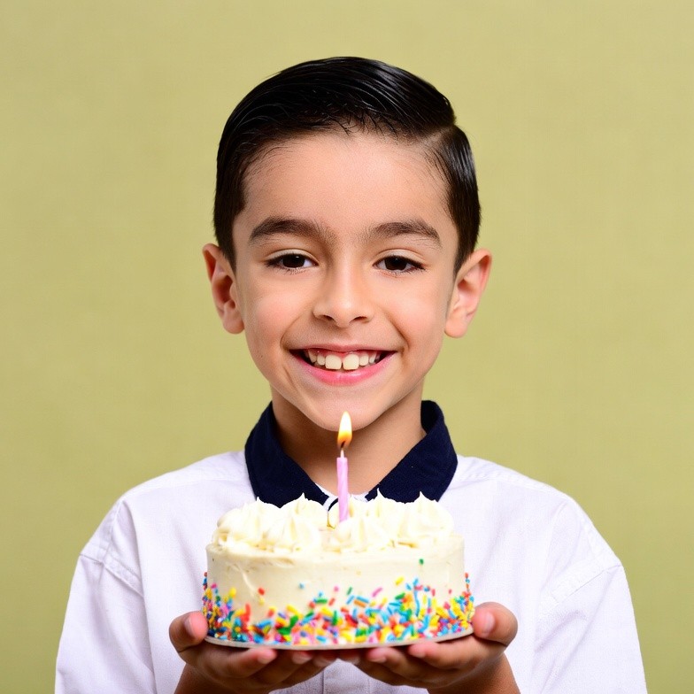 Boy holding birthday cake Boy holding birthday cake