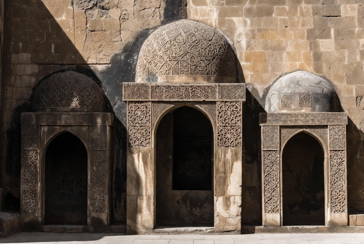 Three Islamic Arched Domes Three Islamic Arched Domes