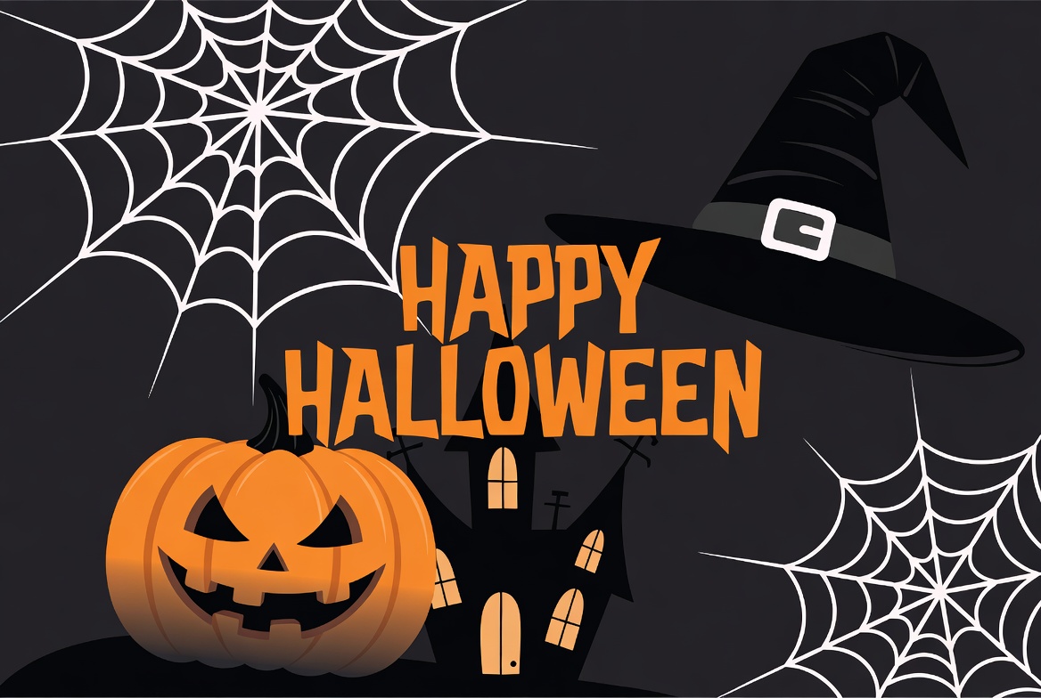 Happy Halloween Witch Hat Pumpkin Happy Halloween Witch Hat Pumpkin