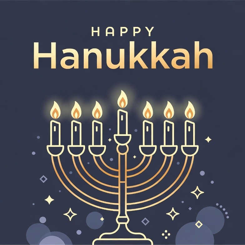 Happy Hanukkah Menorah Illustration Happy Hanukkah Menorah Illustration