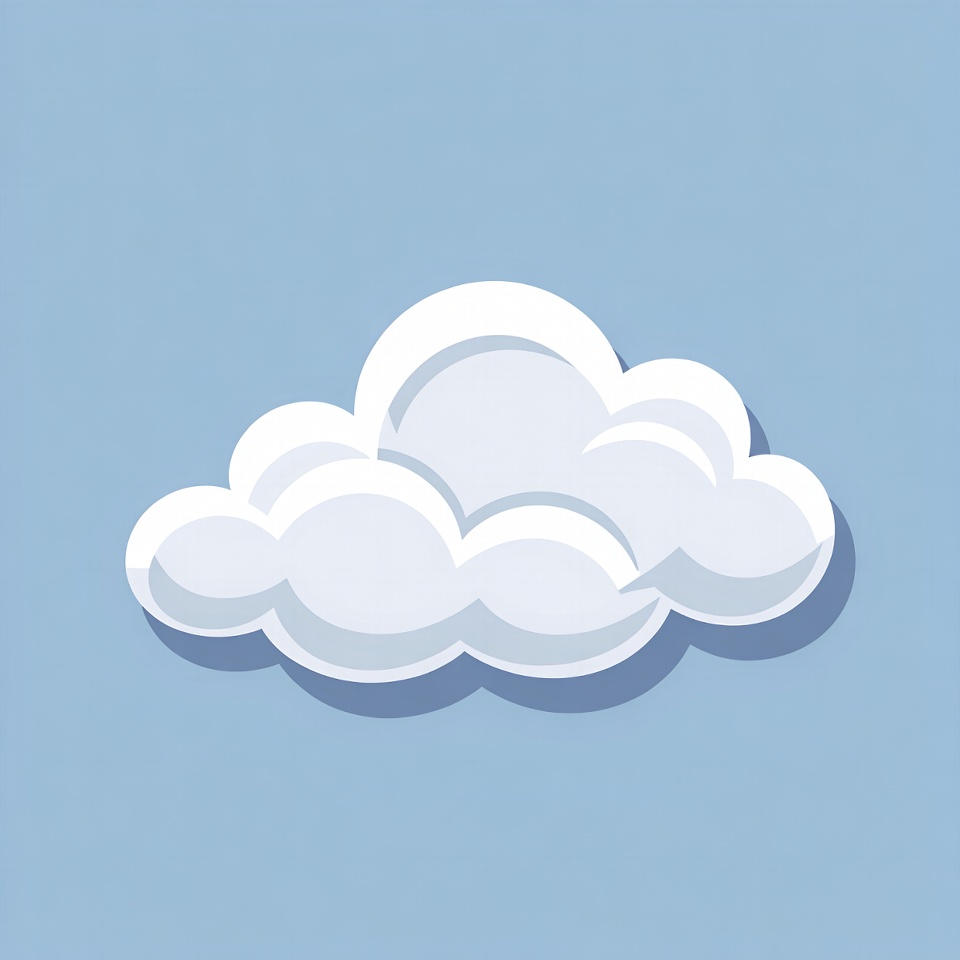 Fluffy White Cloud Illustration Fluffy White Cloud Illustration