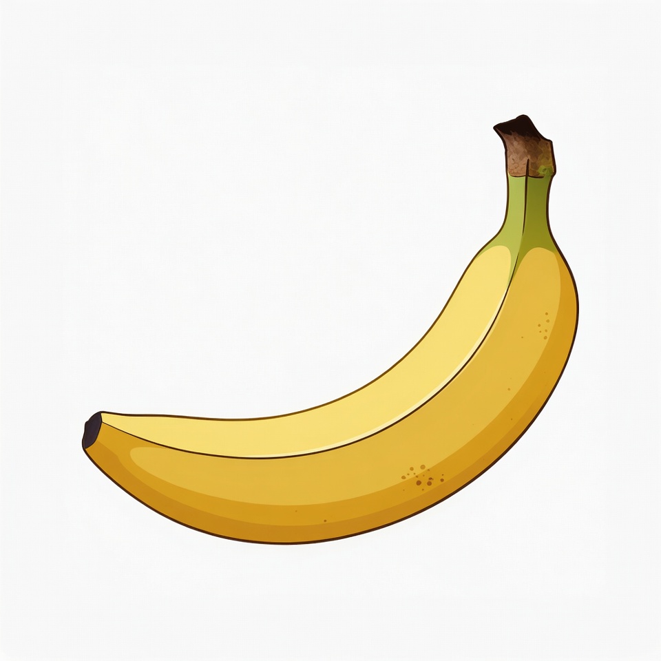 Yellow banana illustration Yellow banana illustration